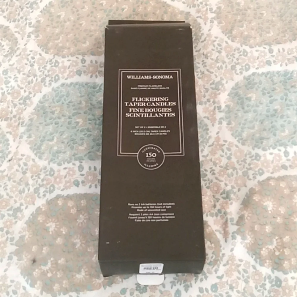 Williams Sonoma flickering taper candles